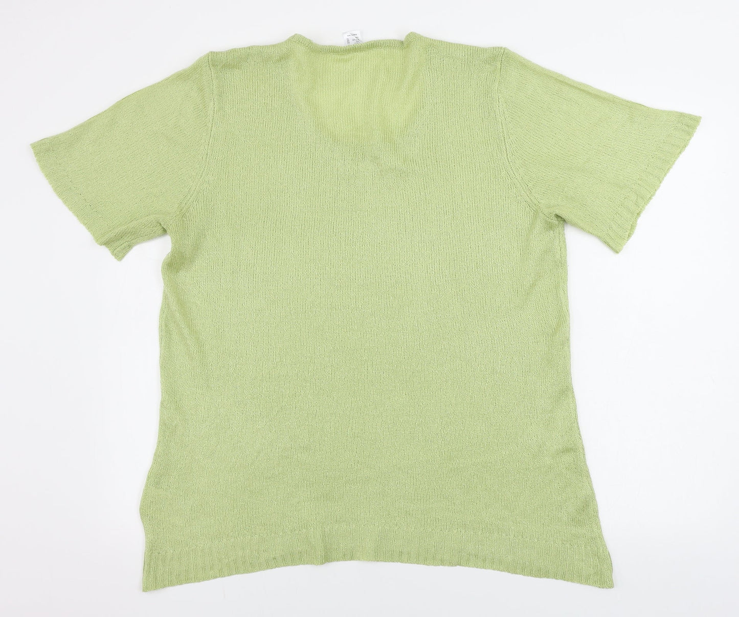 Womens UK Size 20 Preworn Green Pullover Jumper