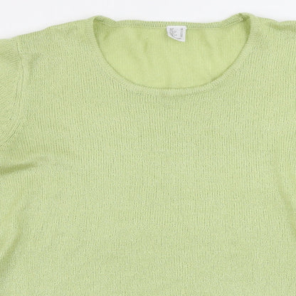 Womens UK Size 20 Preworn Green Pullover Jumper