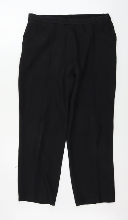 Womens UK Size 14 Marks and Spencer Regular Fit  Black Trousers