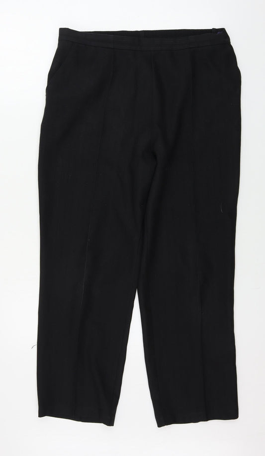 Womens UK Size 14 Marks and Spencer Regular Fit  Black Trousers