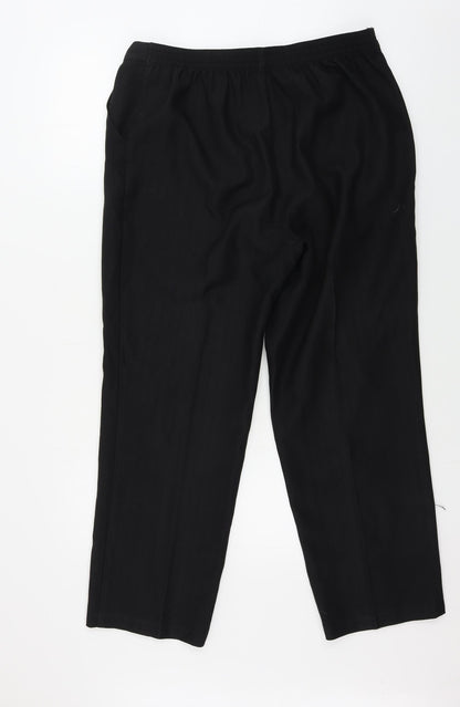 Womens UK Size 14 Marks and Spencer Regular Fit  Black Trousers