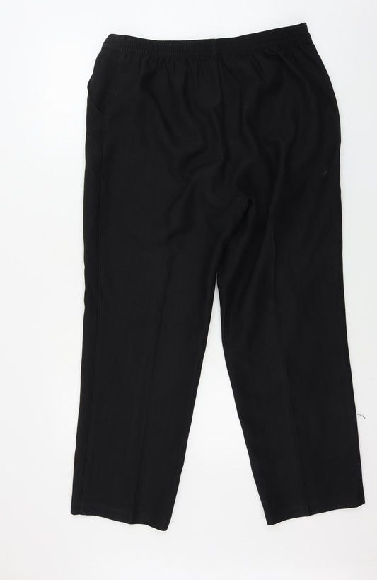 Womens UK Size 14 Marks and Spencer Regular Fit  Black Trousers