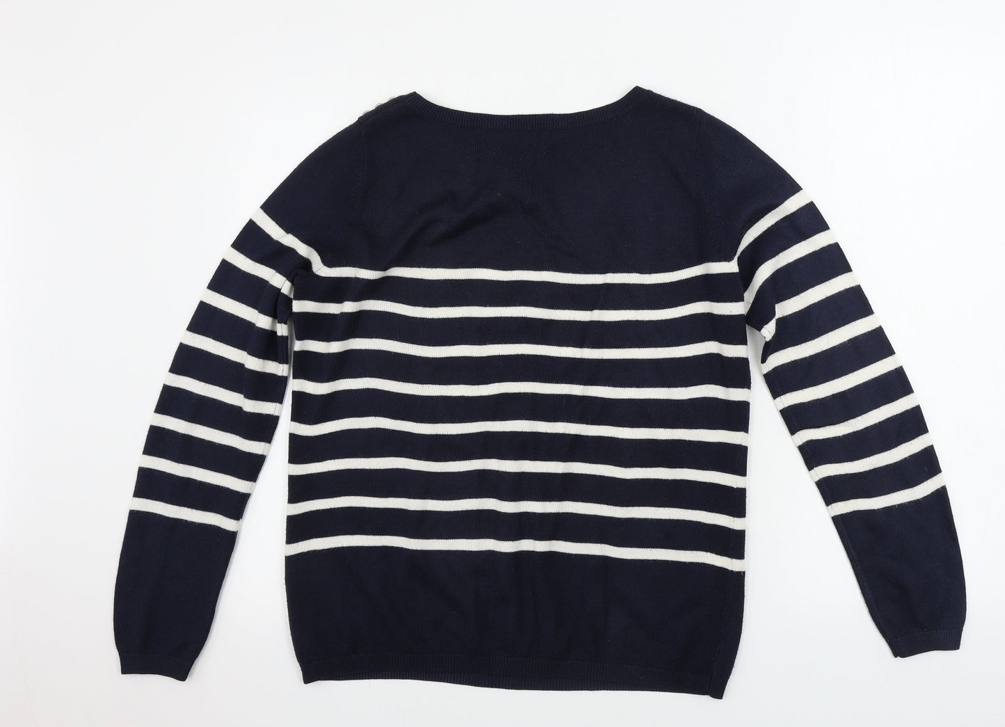 George  Womens Blue Striped  Pullover Jumper Size 10