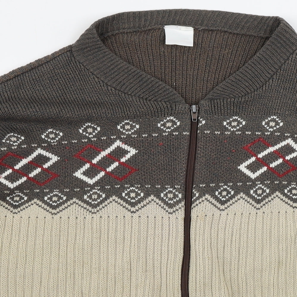 Mens UK Size M Preworn Brown Gilet