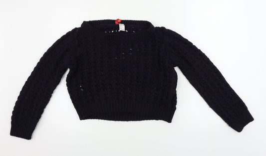 Womens UK Size 10 H&M Blue Pullover Jumper