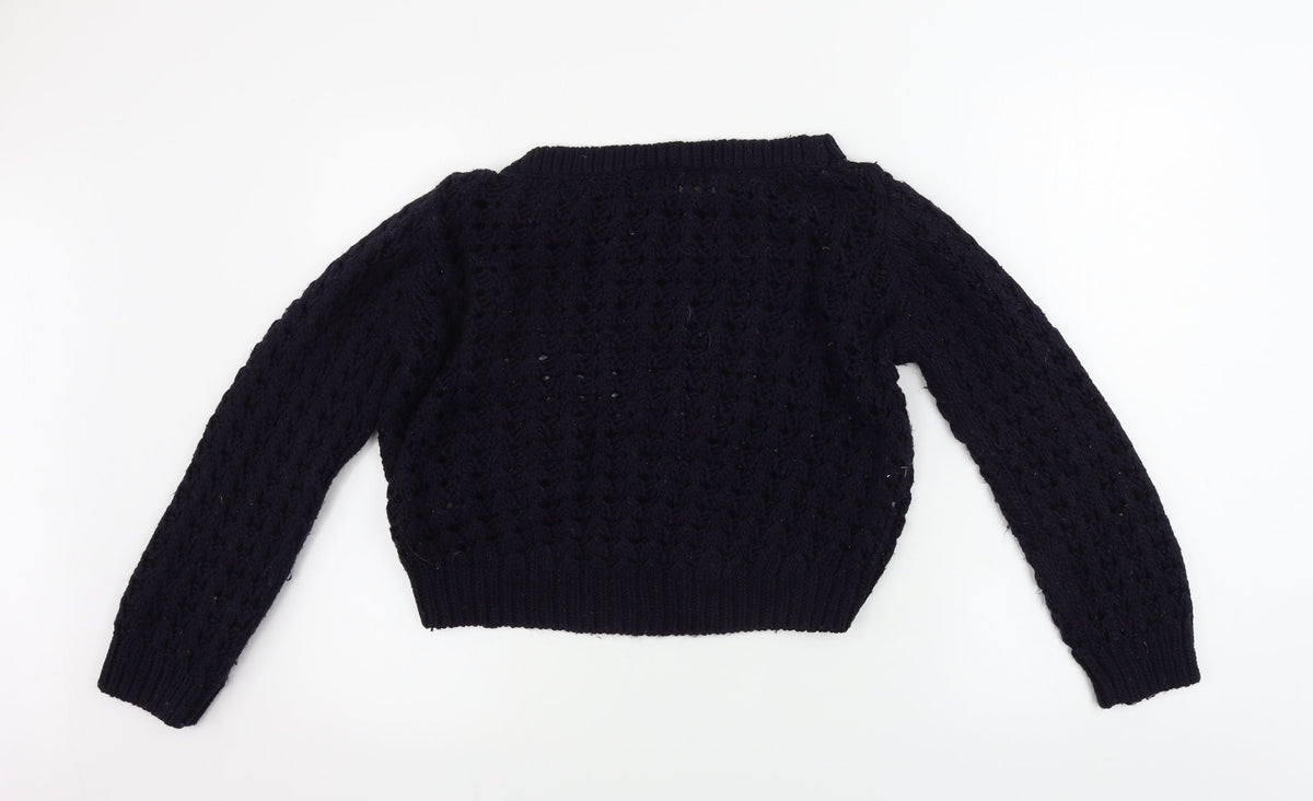 Womens UK Size 10 H&M Blue Pullover Jumper