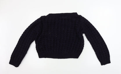 Womens UK Size 10 H&M Blue Pullover Jumper
