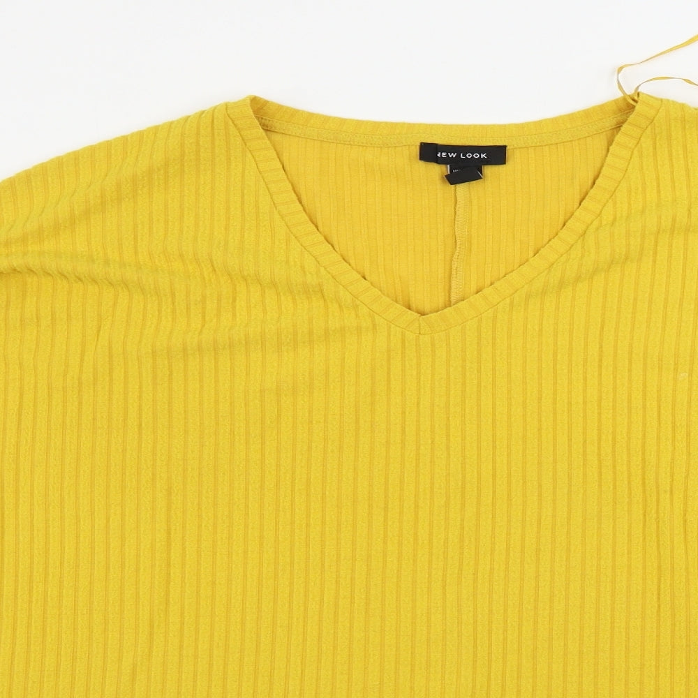 Womens UK Size 14 New Look Yellow Pullover Jumper