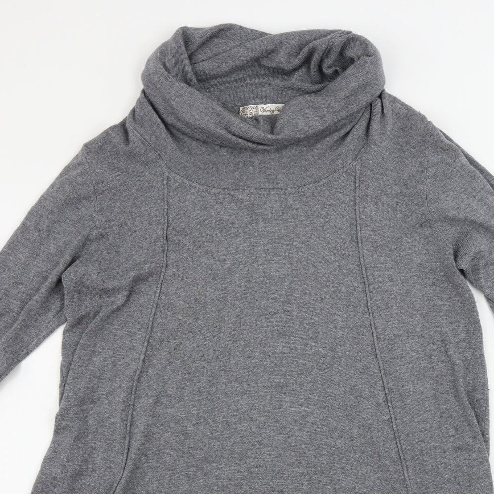 voules vous Womens Grey   Jumper Dress  Size M