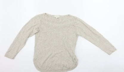 Womens UK Size S Monsoon Beige Pullover Jumper