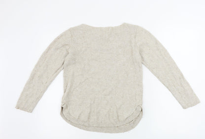 Womens UK Size S Monsoon Beige Pullover Jumper