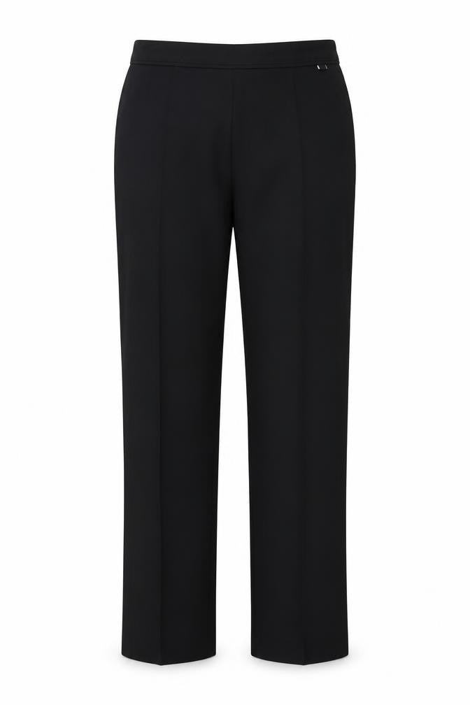 Front view of Marks & Spencer women’s black trousers, size UK 12, 26-inch leg