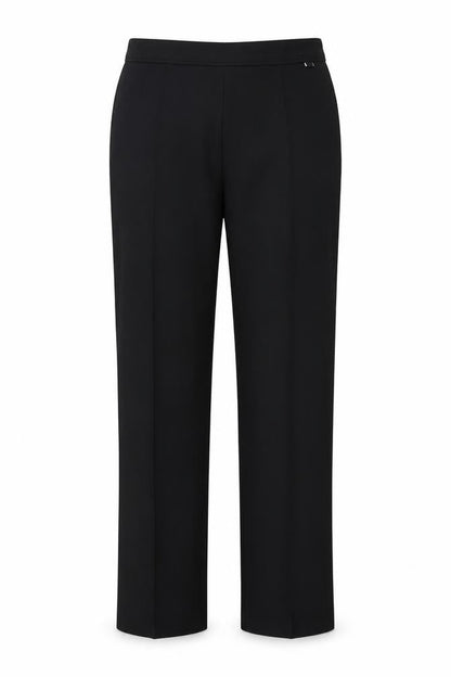 Front view of Marks & Spencer women’s black trousers, size UK 12, 26-inch leg