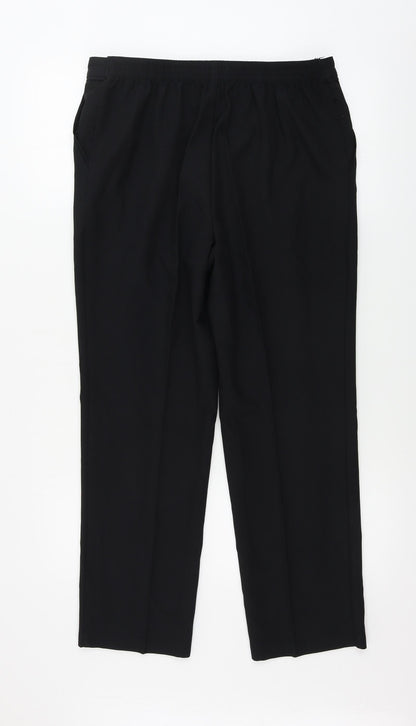 Womens UK Size 12 Marks and Spencer Regular Fit  Black Trousers