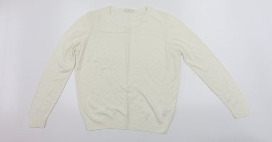 Womens UK Size 14 Marks and Spencer Ivory Pullover Jumper