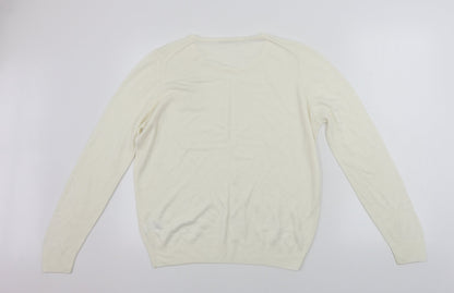 Womens UK Size 14 Marks and Spencer Ivory Pullover Jumper