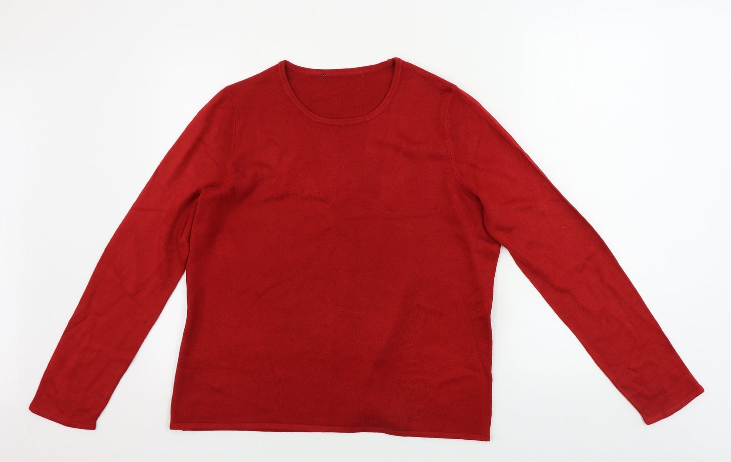 Womens UK Size 16 Preworn Red Pullover Jumper