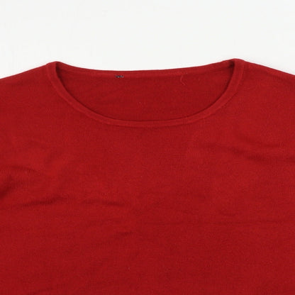 Womens UK Size 16 Preworn Red Pullover Jumper