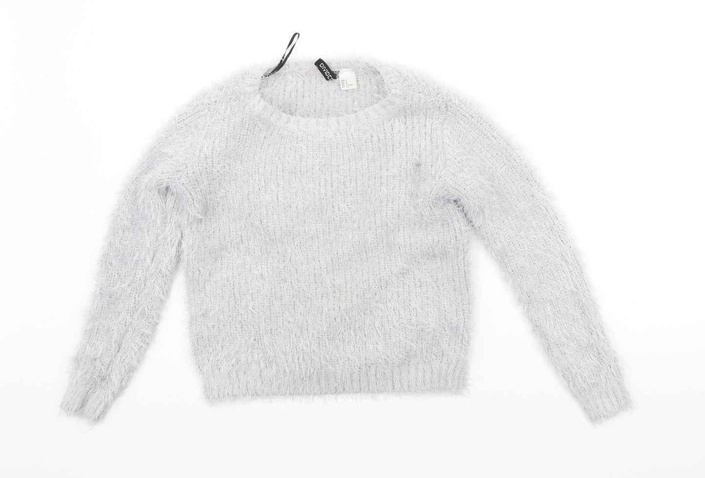 Womens UK Size S Divided Grey Pullover Jumper