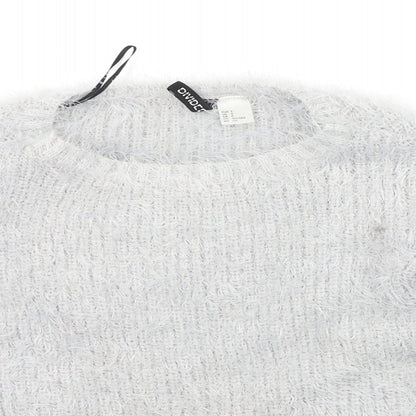 Womens UK Size S Divided Grey Pullover Jumper