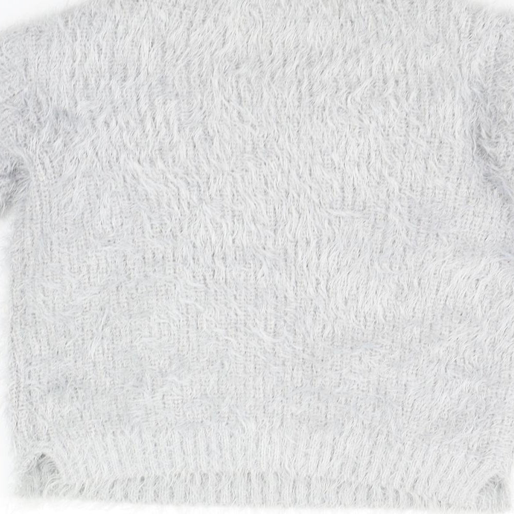 Womens UK Size S Divided Grey Pullover Jumper