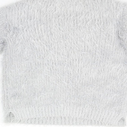 Womens UK Size S Divided Grey Pullover Jumper