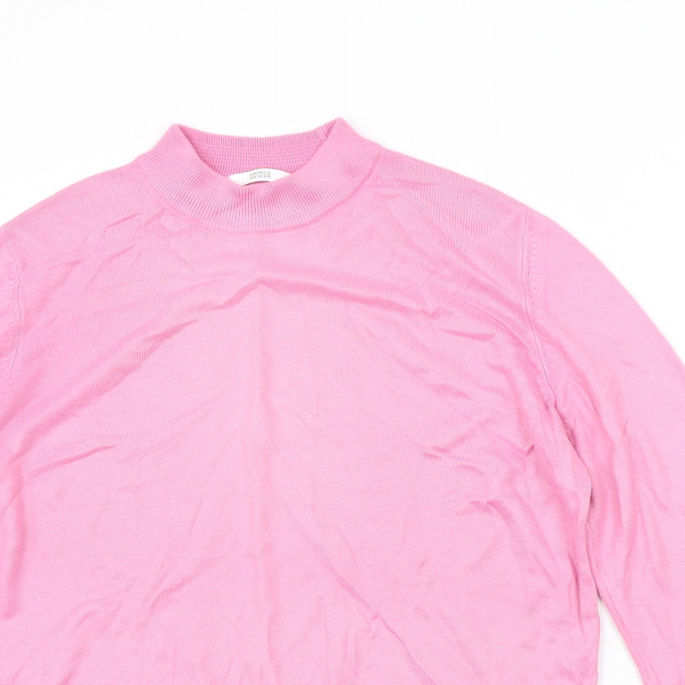 Womens UK Size 16 Marks and Spencer Pink Pullover Jumper