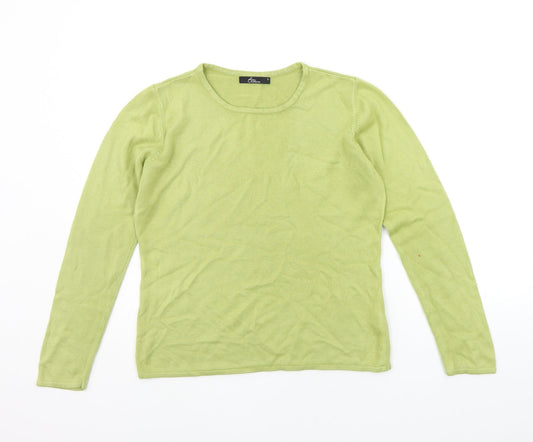 Womens UK Size S BM Green Pullover Jumper
