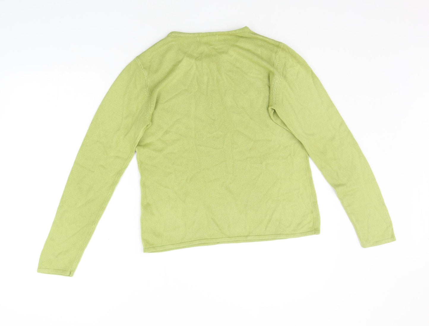 Womens UK Size S BM Green Pullover Jumper