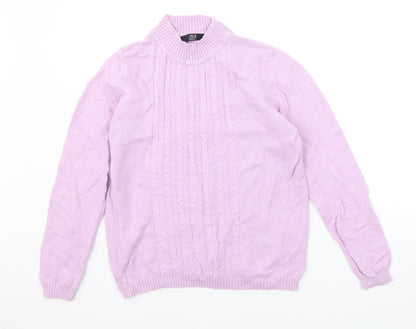 Womens UK Size S EWM Purple Pullover Jumper