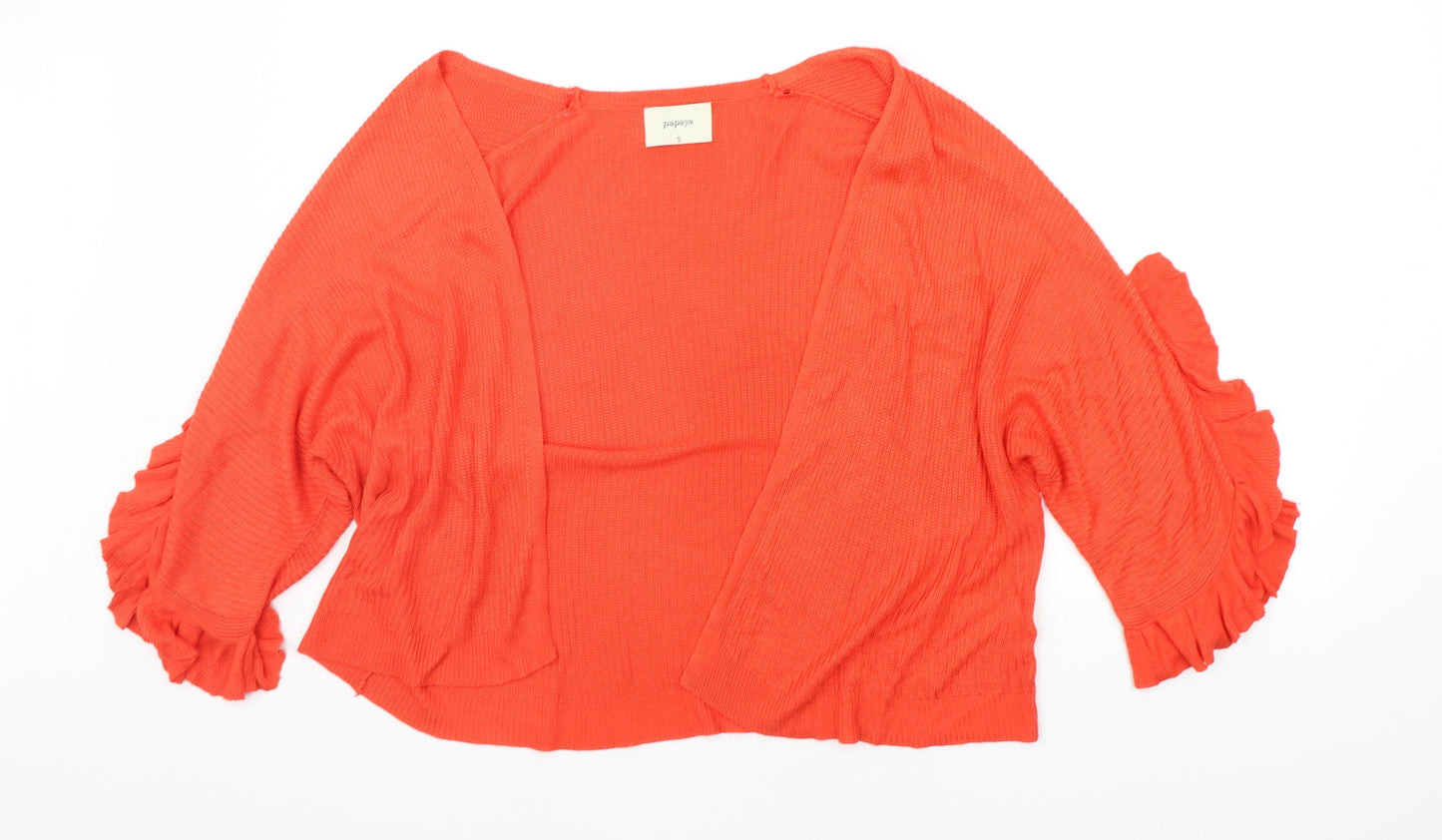 Womens UK Size S Matalan Orange Cardigan Jumper