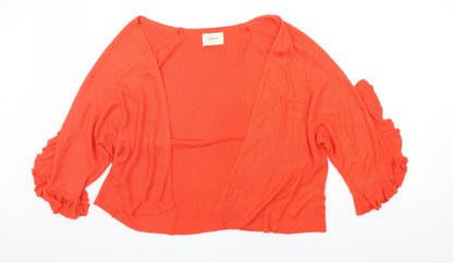 Womens UK Size S Matalan Orange Cardigan Jumper