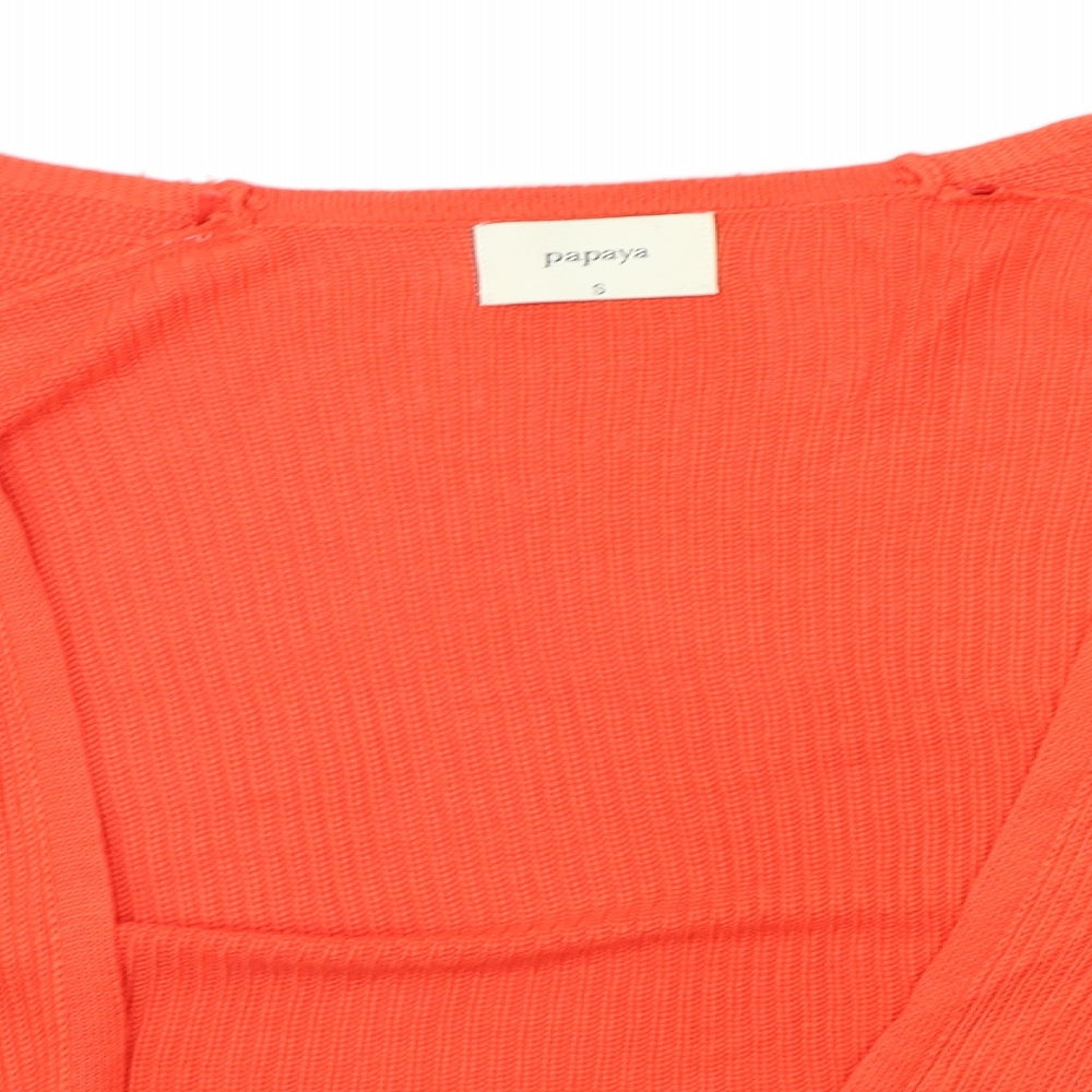Womens UK Size S Matalan Orange Cardigan Jumper