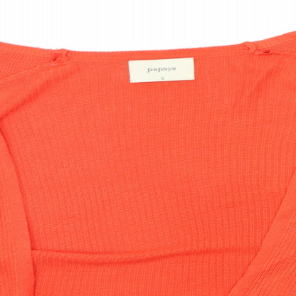 Womens UK Size S Matalan Orange Cardigan Jumper