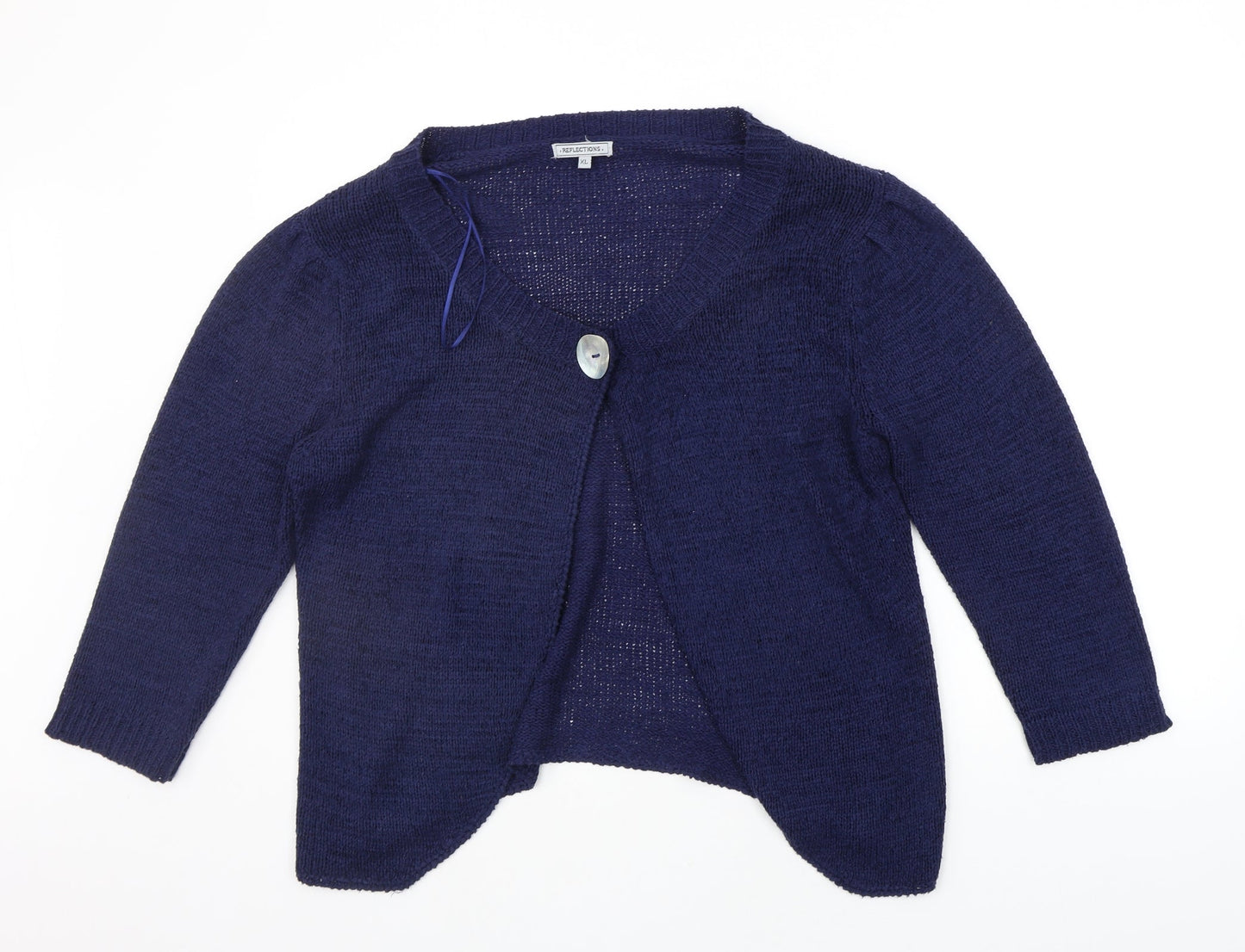 Womens UK Size XL Reflections Blue Cardigan Jumper