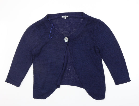 Womens UK Size XL Reflections Blue Cardigan Jumper