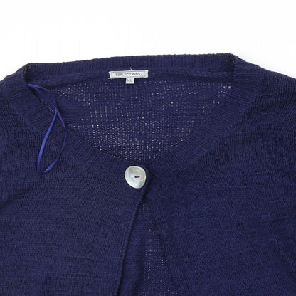Womens UK Size XL Reflections Blue Cardigan Jumper