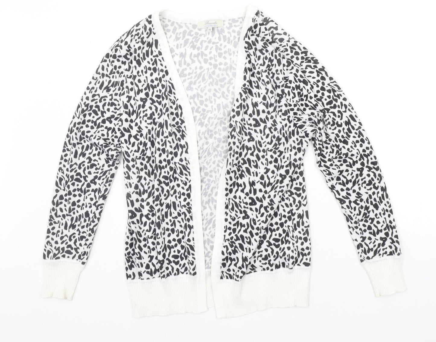 Womens UK Size 10 Peacocks White Cardigan Jumper