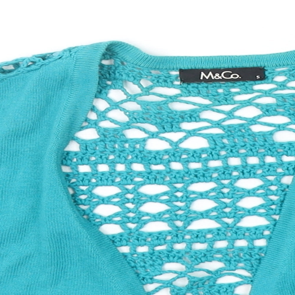 Womens UK Size S M&Co Green Cardigan Jumper