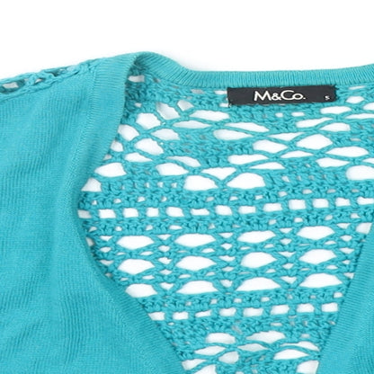 Womens UK Size S M&Co Green Cardigan Jumper