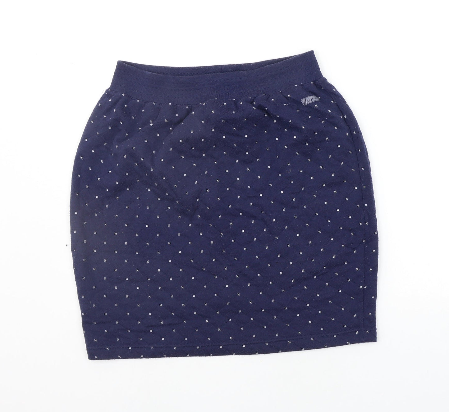 DASH Womens Blue Geometric  A-Line Skirt Size L