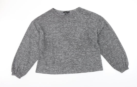 Womens UK Size L New Look Grey Pullover Jumper