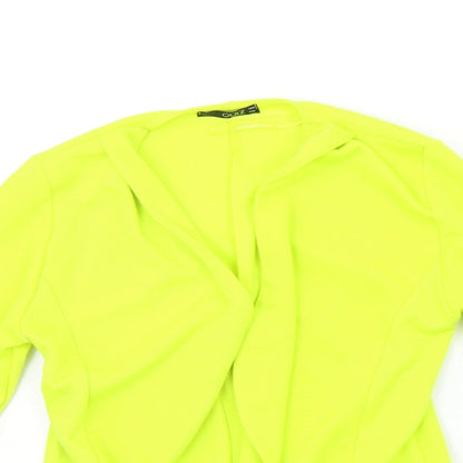 Womens UK Size 8 Quiz Yellow Cardigan Jumper