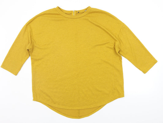 Primark Womens Yellow   Pullover Jumper Size L