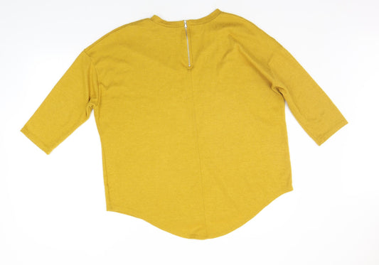 Primark Womens Yellow   Pullover Jumper Size L