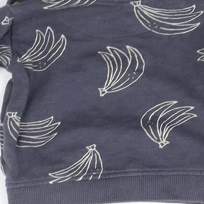Marks and Spencer Baby Grey Geometric  Pullover Jumper Size 0-3 Months  - BANNANAS