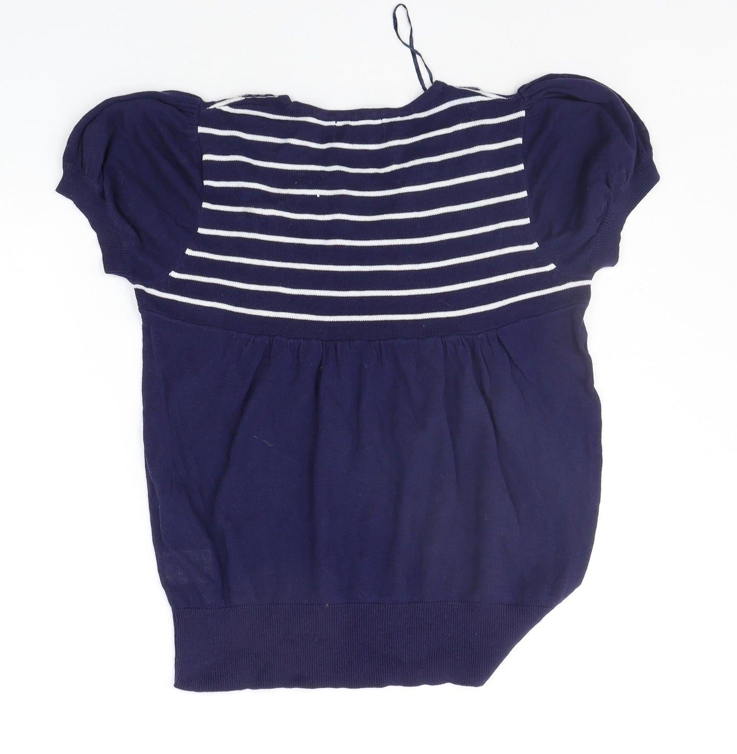 be beau Womens Blue Striped  Pullover Jumper Size 10  - SEQUIN