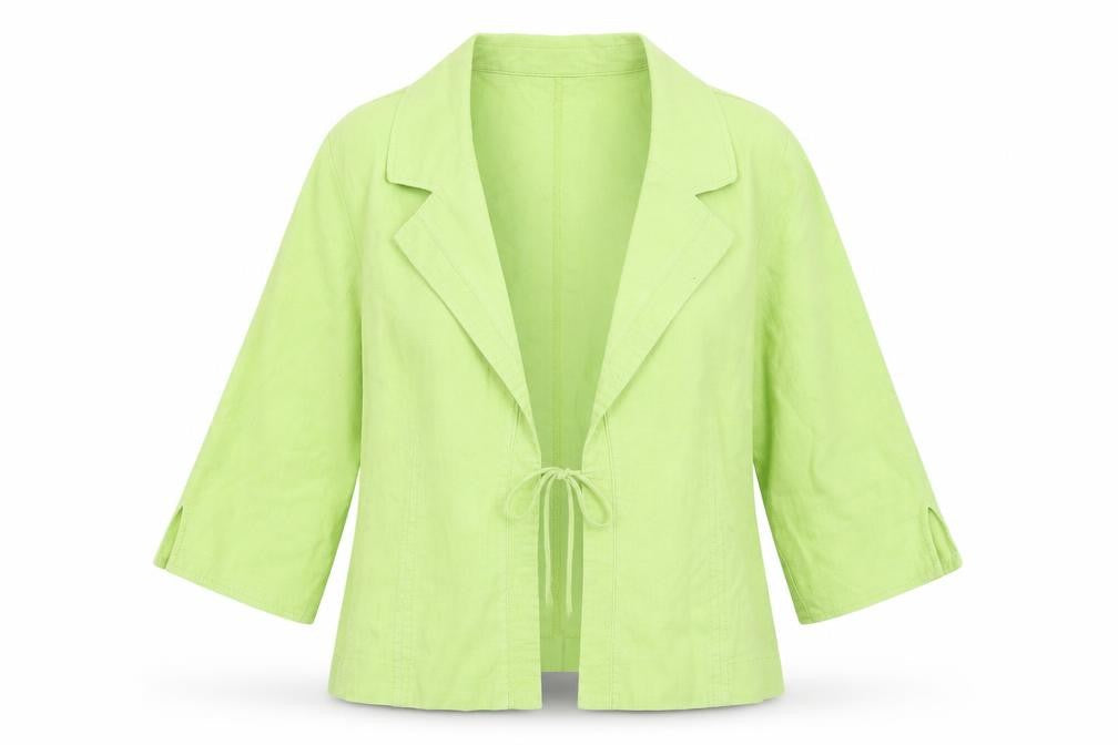 Front view of Marks & Spencer women’s green jacket, size UK 12