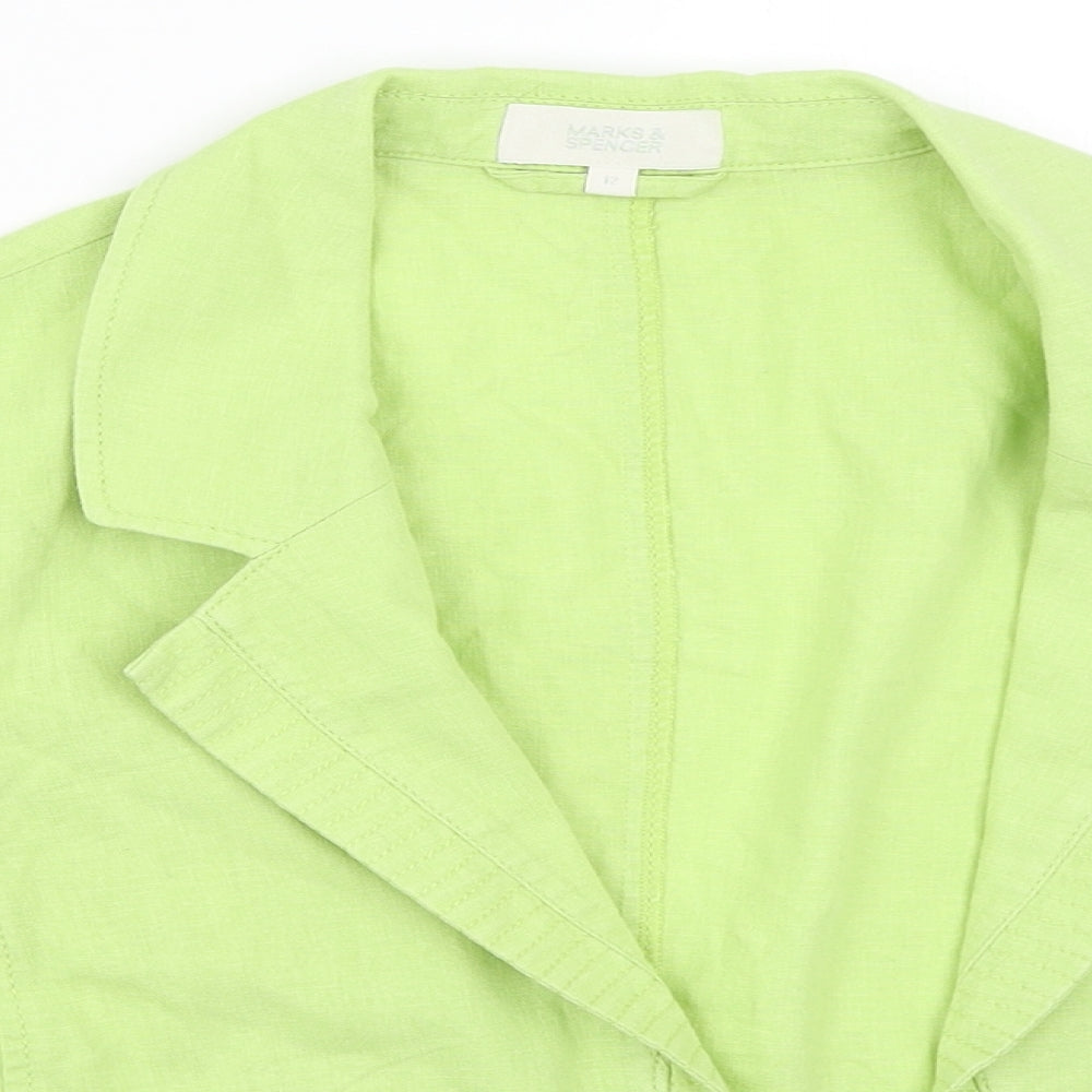 Womens UK Size 12 Marks and Spencer Green Jacket