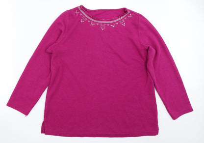 Womens UK Size M Preworn Purple Pullover Jumper